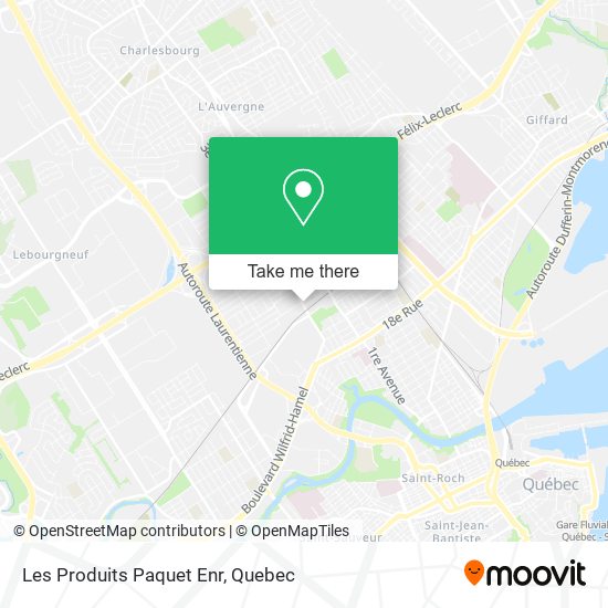 Les Produits Paquet Enr map