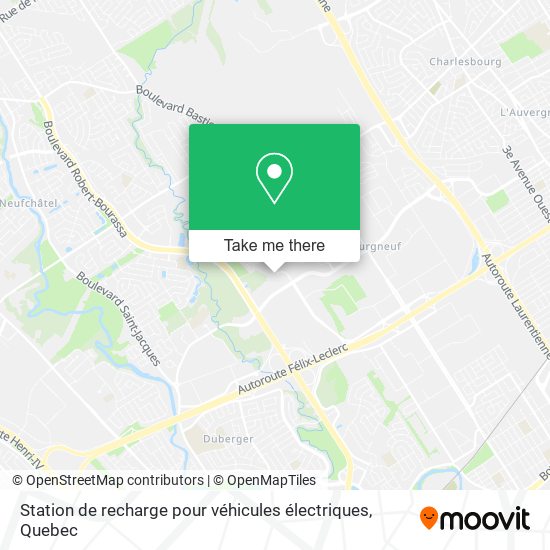 Station de recharge pour véhicules électriques map