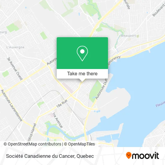 Société Canadienne du Cancer map