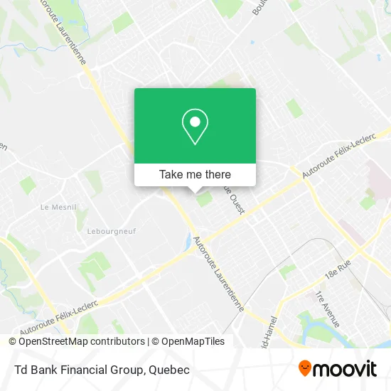 Td Bank Financial Group map