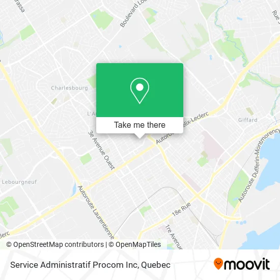 Service Administratif Procom Inc map