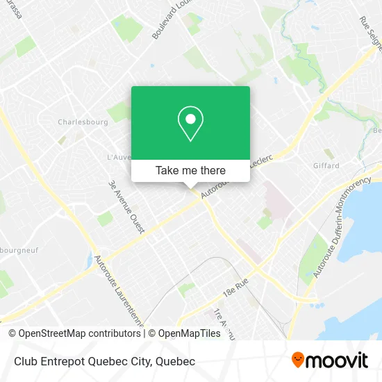 Club Entrepot Quebec City map