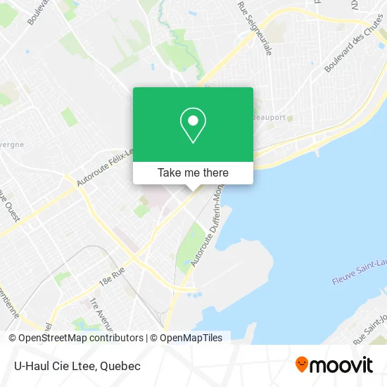 U-Haul Cie Ltee map