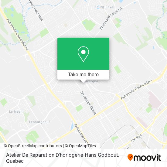 Atelier De Reparation D'horlogerie-Hans Godbout map