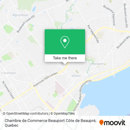 Chambre de Commerce Beauport Côte de Beaupré map