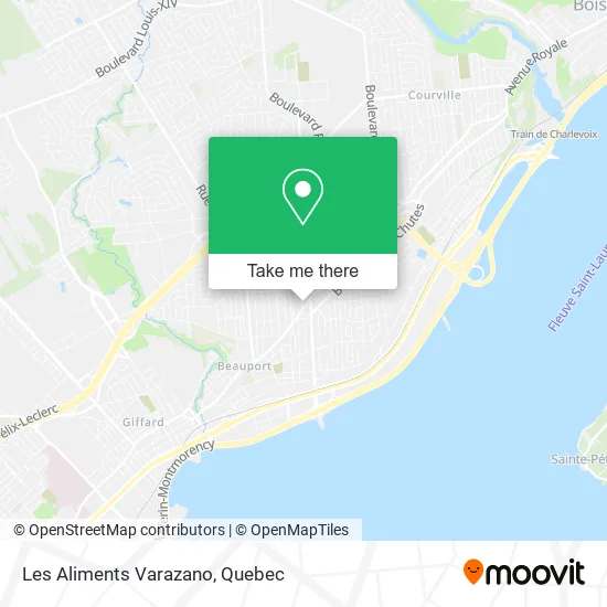 Les Aliments Varazano map