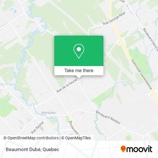 Beaumont Dubé map