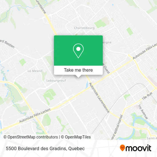 5500 Boulevard des Gradins map