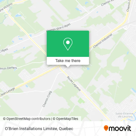 O'Brien Installations Limitée map