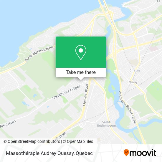 Massothérapie Audrey Quessy map