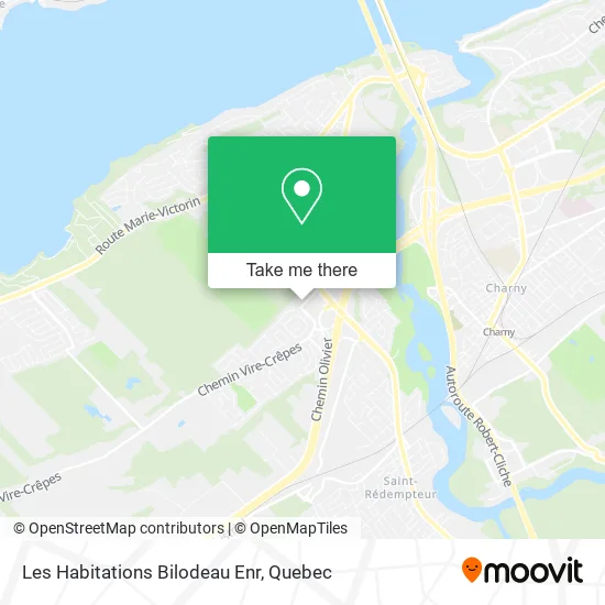 Les Habitations Bilodeau Enr map