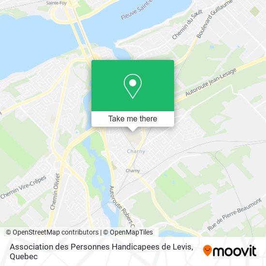 Association des Personnes Handicapees de Levis map