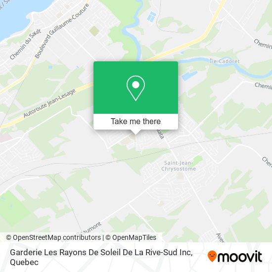 Garderie Les Rayons De Soleil De La Rive-Sud Inc map