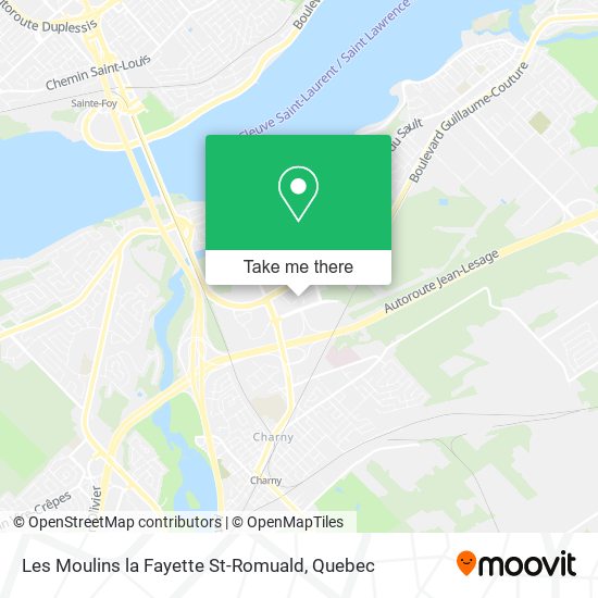 Les Moulins la Fayette St-Romuald map