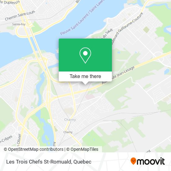 Les Trois Chefs St-Romuald map