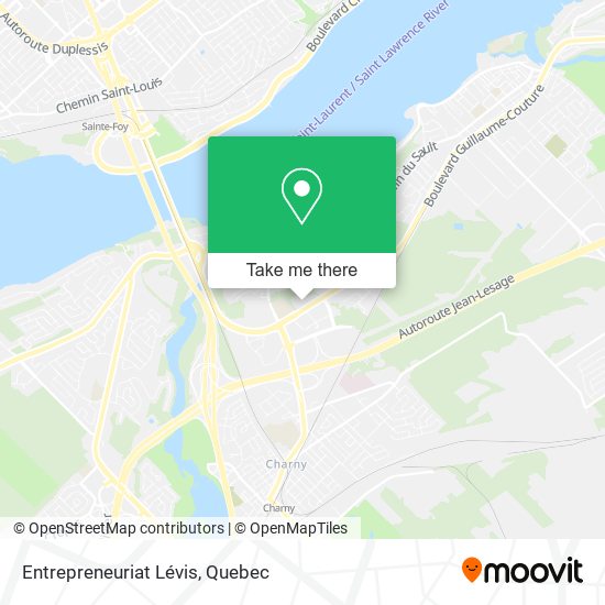 Entrepreneuriat Lévis map