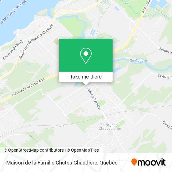 Maison de la Famille Chutes Chaudière map