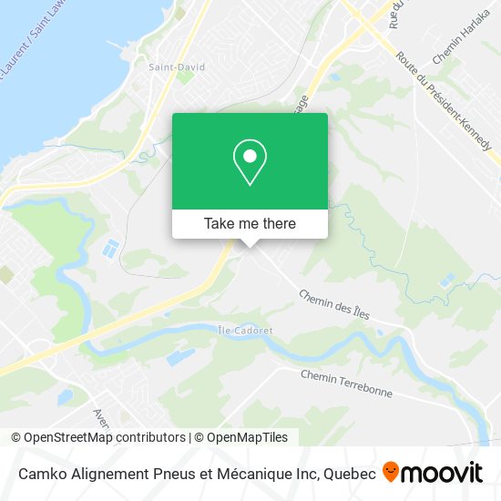 Camko Alignement Pneus et Mécanique Inc map