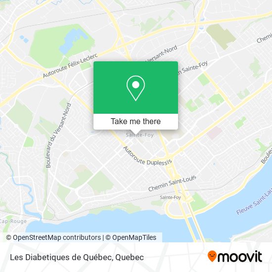 Les Diabetiques de Québec map