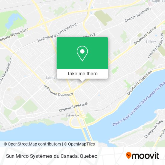 Sun Mirco Systèmes du Canada map