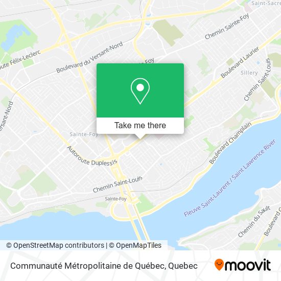Communauté Métropolitaine de Québec map