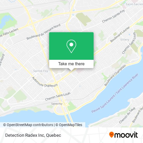 Detection Radex Inc map