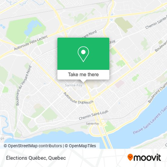 Élections Québec map