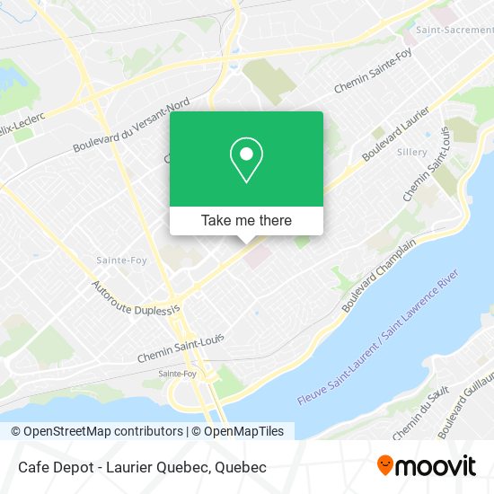 Cafe Depot - Laurier Quebec map