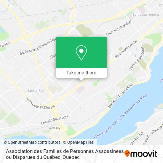 Association des Familles de Personnes Assossinees ou Disparues du Québec map