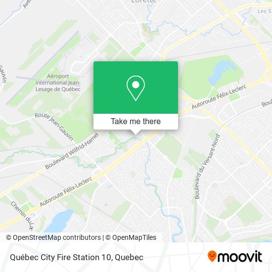 Québec City Fire Station 10 map