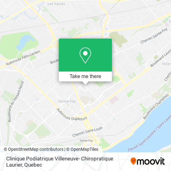 Clinique Podiatrique Villeneuve- Chiropratique Laurier map