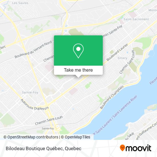 Bilodeau Boutique Québec map