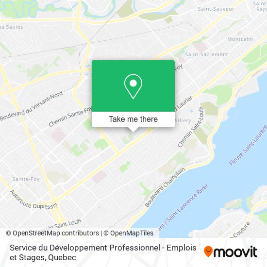 Service du Développement Professionnel - Emplois et Stages map