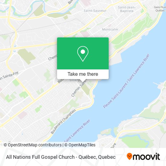 All Nations Full Gospel Church - Québec map