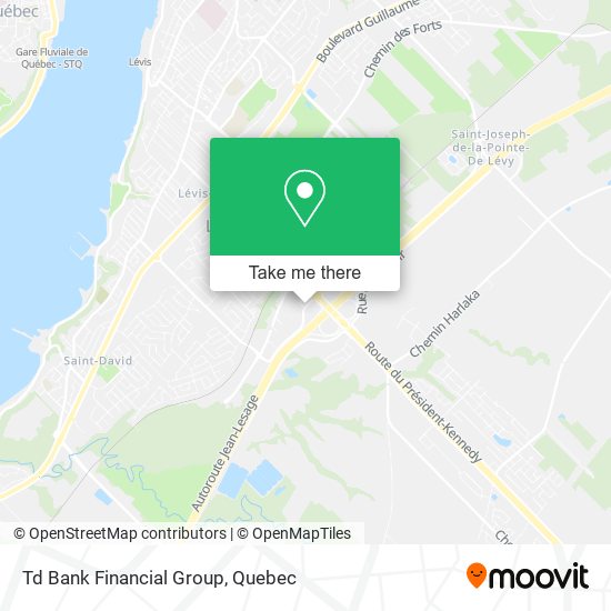 Td Bank Financial Group map