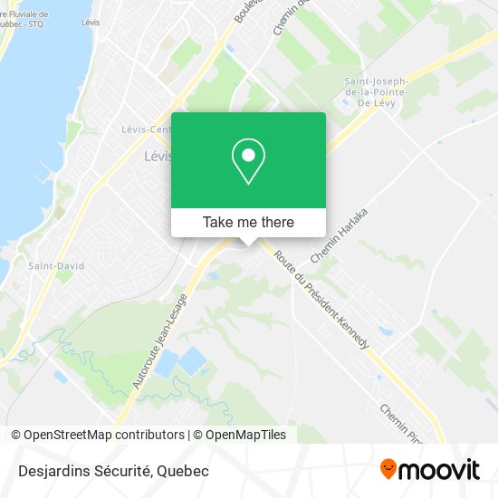 Desjardins Sécurité map