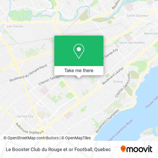 Le Booster Club du Rouge et or Football map