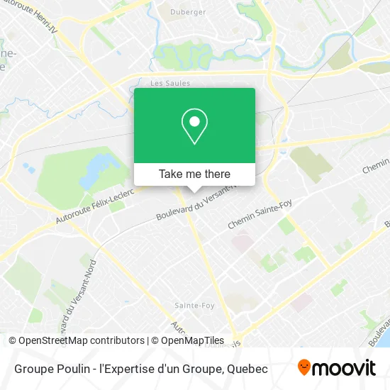 Groupe Poulin - l'Expertise d'un Groupe map