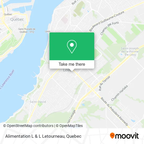 Alimentation L & L Letourneau map