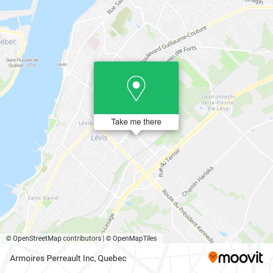 Armoires Perreault Inc map