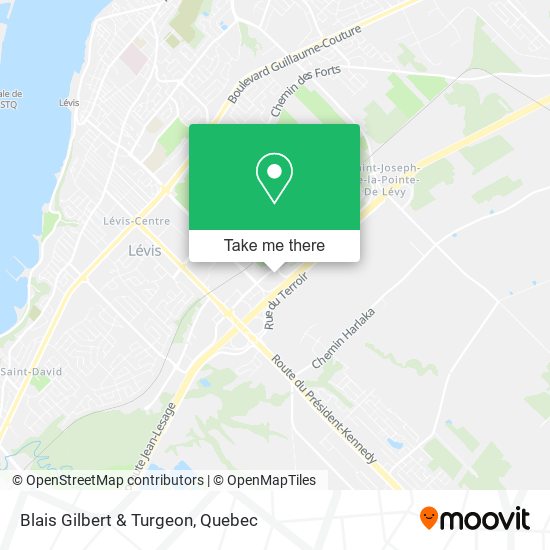 Blais Gilbert & Turgeon map