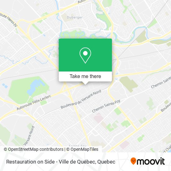 Restauration on Side - Ville de Québec map