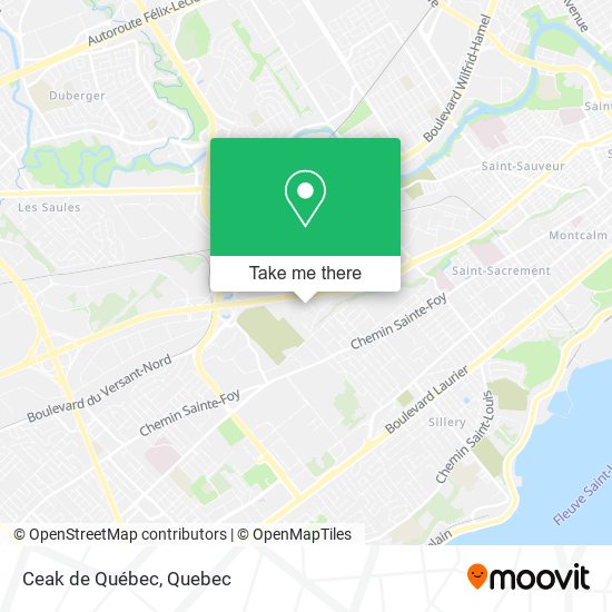 Ceak de Québec map