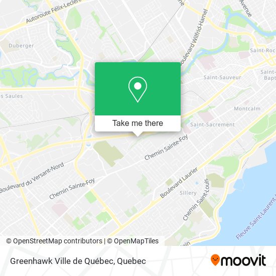 Greenhawk Ville de Québec map