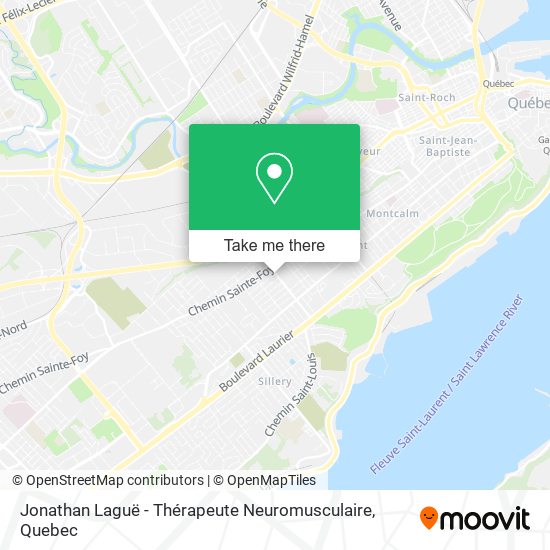 Jonathan Laguë - Thérapeute Neuromusculaire map