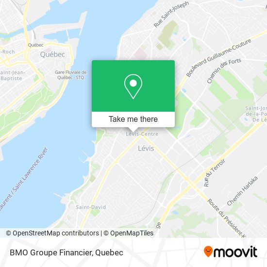 BMO Groupe Financier map
