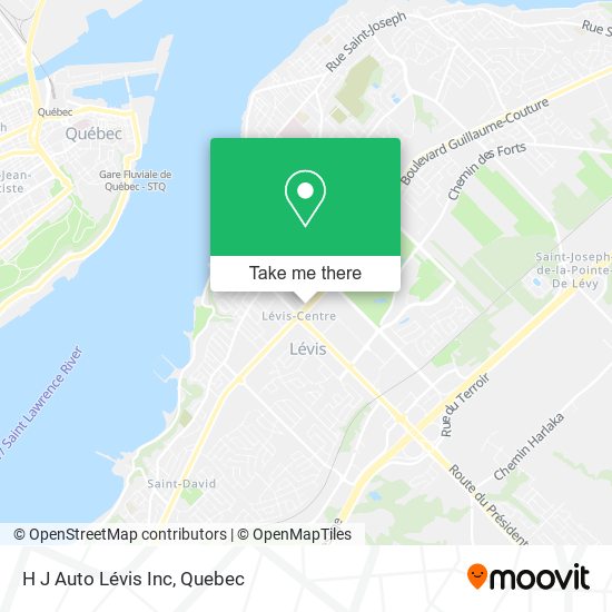 H J Auto Lévis Inc map