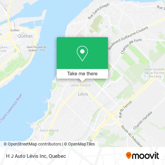 H J Auto Lévis Inc map