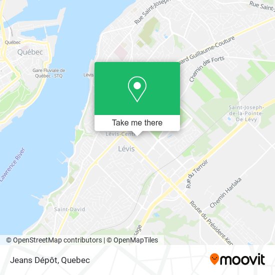 Jeans Dépôt map