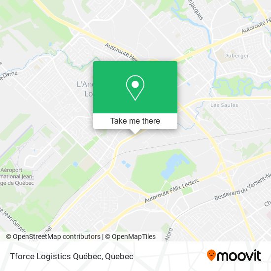 Tforce Logistics Québec map